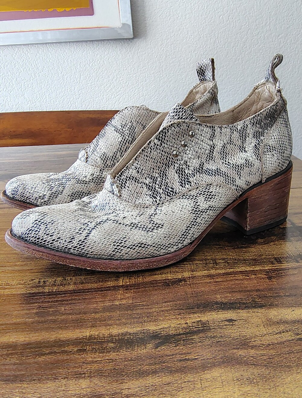 Freebird By Steven Sadie Python Embossed Women's Ankle Boots Size 8